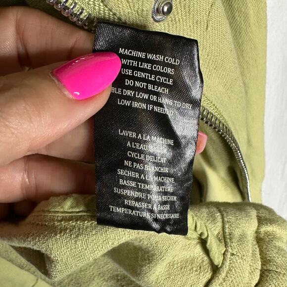 NWT [BLANKNYC] Green Linen Cotton Utility Jacket w/ Drawstring Hem – Size M - Picture 14 of 16